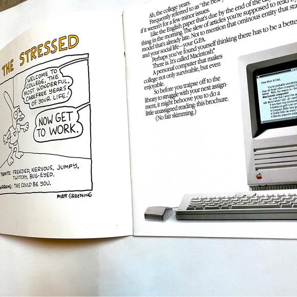 Apple & Matt Groening 1989 Computer Booklet w/illustrations.Rare. - Picture 4 of 8